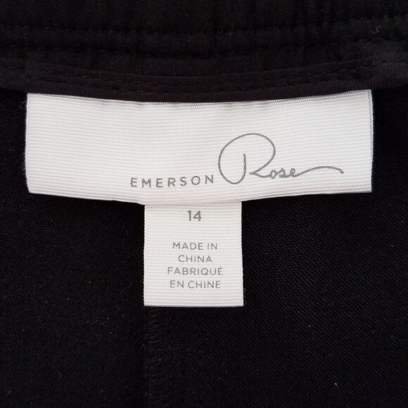 Emerson Rose Crepe Cropped Pants sz 14 - Picture 6 of 7